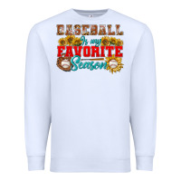 White baseball is my favorite season Premium Sweatshirt - BundleAndBundleShop
