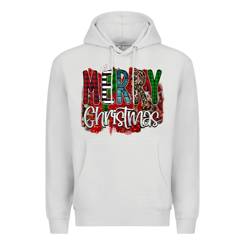 Merry Christmas Buffalo Plaid Leopard Premium Hoodie by Bettercallsaul | Teevron