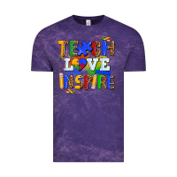 Cloud Purple teach love inspire Vintage Tee - AdoDesignShop