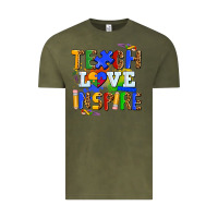 Vintage Olive teach love inspire Vintage Tee - AdoDesignShop