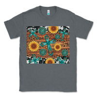 Charcoal Heather cross gemstone and sunflower Classic Tee - Artiststas