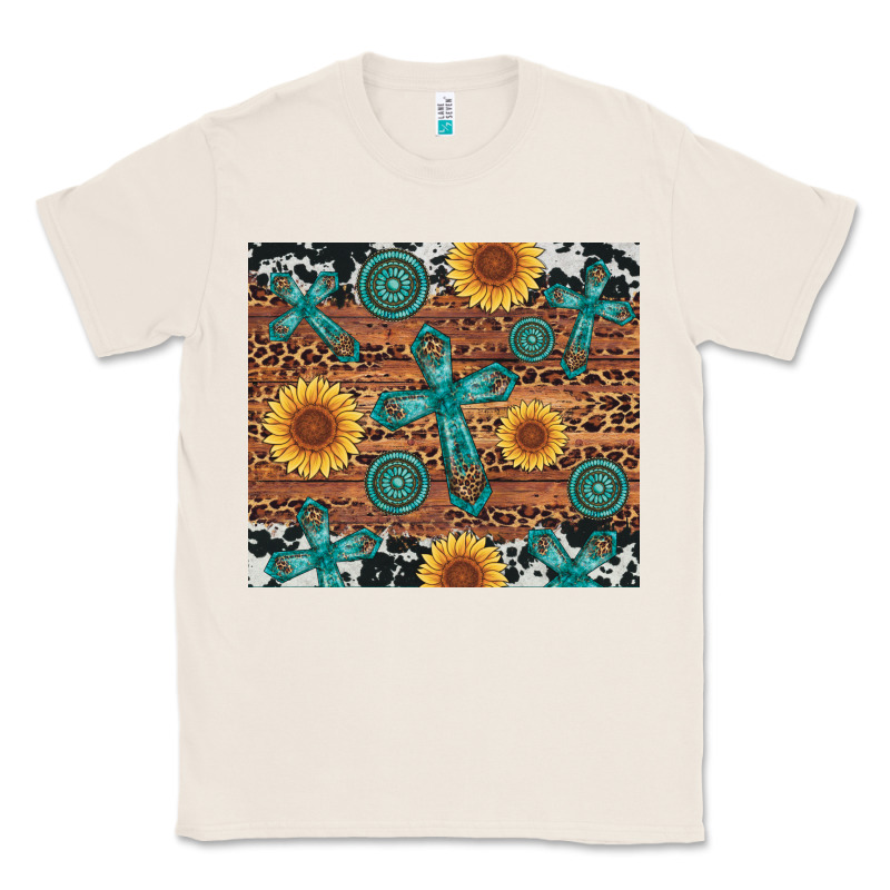 Cross Gemstone And Sunflower Classic Tee by Artiststas | Teevron