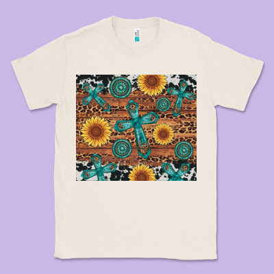 Cross Gemstone And Sunflower Classic Tee Designed By Artiststas
