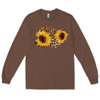 Chestnut sunflower leopard patch Long Sleeve Tee - AdoDesignShop