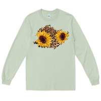 Matcha sunflower leopard patch Long Sleeve Tee - AdoDesignShop