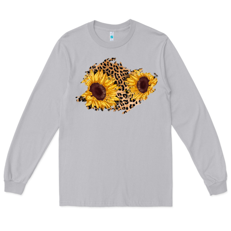 Sunflower Leopard Patch Long Sleeve Tee by AdoDesignShop | Teevron