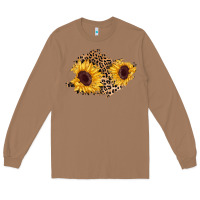 Toasted Coconut sunflower leopard patch Long Sleeve Tee - AdoDesignShop