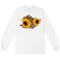 White sunflower leopard patch Long Sleeve Tee - AdoDesignShop