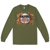 Army Green baseball mom Long Sleeve Tee - AdoDesignShop