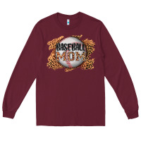 Burgundy baseball mom Long Sleeve Tee - AdoDesignShop