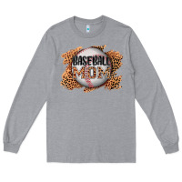 Heather Grey baseball mom Long Sleeve Tee - AdoDesignShop