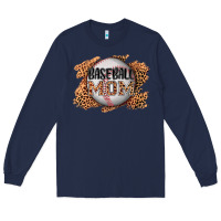 Navy baseball mom Long Sleeve Tee - AdoDesignShop