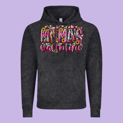 Mama Is Valentine Vintage Hoodie Designed By Racoondesign