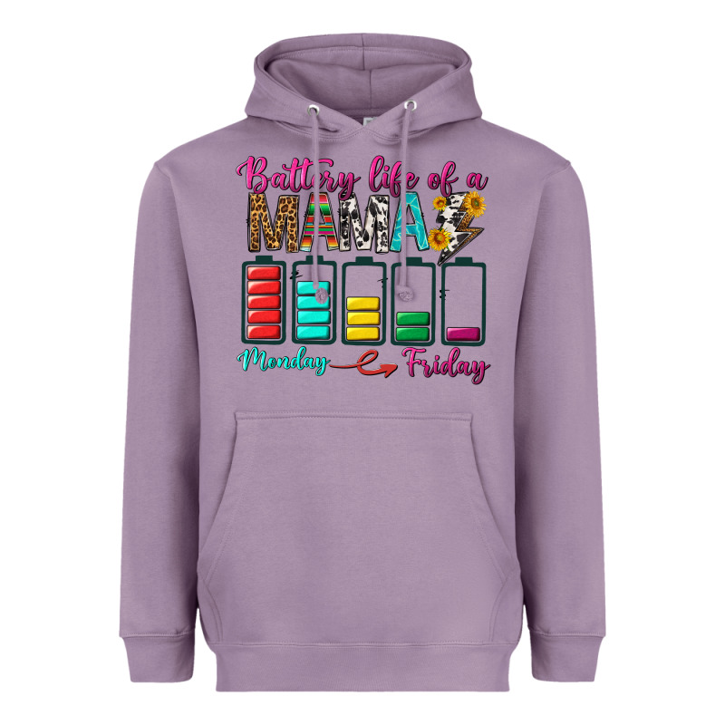 Battery Life Of A Mama Heavyweight Hoodie by BundleAndBundleShop | Teevron