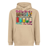 Mushroom Battery Life Of A Mama Heavyweight Hoodie - BundleAndBundleShop