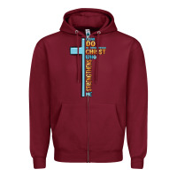 Burgundy i can do all things through christ who strengthens Zipper Hoodie - MaliasSmallBusiness