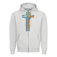 Dove Grey i can do all things through christ who strengthens Zipper Hoodie - MaliasSmallBusiness