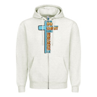Oatmeal Heather i can do all things through christ who strengthens Zipper Hoodie - MaliasSmallBusiness