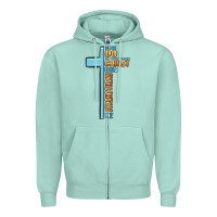 Seafoam i can do all things through christ who strengthens Zipper Hoodie - MaliasSmallBusiness