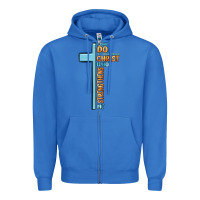 True Royal i can do all things through christ who strengthens Zipper Hoodie - MaliasSmallBusiness