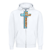 White i can do all things through christ who strengthens Zipper Hoodie - MaliasSmallBusiness