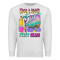 Oatmeal Heather rolling into first grade Premium Sweatshirt - BundleAndBundleShop