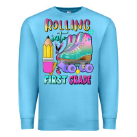 Ocean Blue rolling into first grade Premium Sweatshirt - BundleAndBundleShop