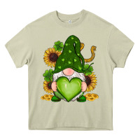 Mossy st patricks day shamrock sunflowers gnomes Heavy Core Tee - RanaPortraitStore