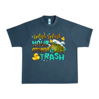 Midnight Navy splish splash your opinion is trash Urban Heavy Tee - AdoDesignShop