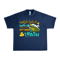 Navy splish splash your opinion is trash Urban Heavy Tee - AdoDesignShop