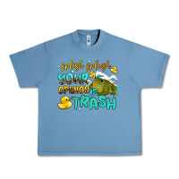 Pebble Blue splish splash your opinion is trash Urban Heavy Tee - AdoDesignShop