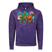 Cloud Purple Tis The Season Christmas With Basketball And Candy Cane Vintage Hoodie - FaDigitalArtStudio