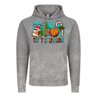 Cloud Rock Tis The Season Christmas With Basketball And Candy Cane Vintage Hoodie - FaDigitalArtStudio