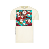 Vintage Arctic baseball leopard turquoise sunflower seamless pattern Vintage Tee - JahusDesignShop
