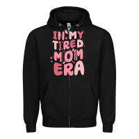 Black in my tired mom era Zipper Hoodie - MaliasSmallBusiness