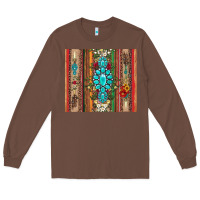 Chestnut gemstone flowers arrow with leopards and serape Long Sleeve Tee - Artiststas