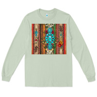 Matcha gemstone flowers arrow with leopards and serape Long Sleeve Tee - Artiststas