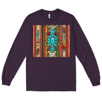 Plum gemstone flowers arrow with leopards and serape Long Sleeve Tee - Artiststas