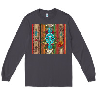Smoke gemstone flowers arrow with leopards and serape Long Sleeve Tee - Artiststas