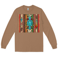 Toasted Coconut gemstone flowers arrow with leopards and serape Long Sleeve Tee - Artiststas