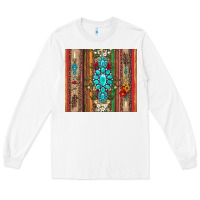 Gemstone Flowers Arrow With Leopards And Serape Long Sleeve Tee | Teevron