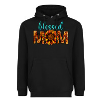 Black Blessed Mom Heavyweight Hoodie - BundleAndBundleShop