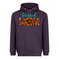 Plum Blessed Mom Heavyweight Hoodie - BundleAndBundleShop