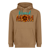 Toasted Coconut Blessed Mom Heavyweight Hoodie - BundleAndBundleShop