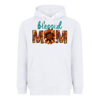 White Blessed Mom Heavyweight Hoodie - BundleAndBundleShop