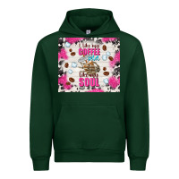 Forest Green i like my coffee cold like my soul Urban Hoodie - TumblerDesignByShophia