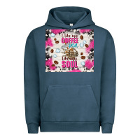 Pigment Midnight Navy i like my coffee cold like my soul Urban Hoodie - TumblerDesignByShophia