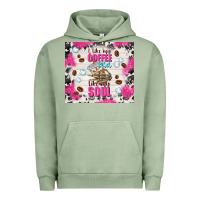 Pigment Oil Green i like my coffee cold like my soul Urban Hoodie - TumblerDesignByShophia