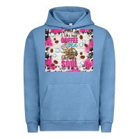 Pigment Pebble Blue i like my coffee cold like my soul Urban Hoodie - TumblerDesignByShophia