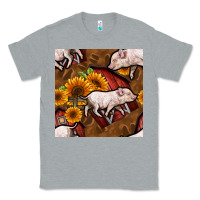 Heather Grey pig and barn Classic Tee - BundleAndBundleShop